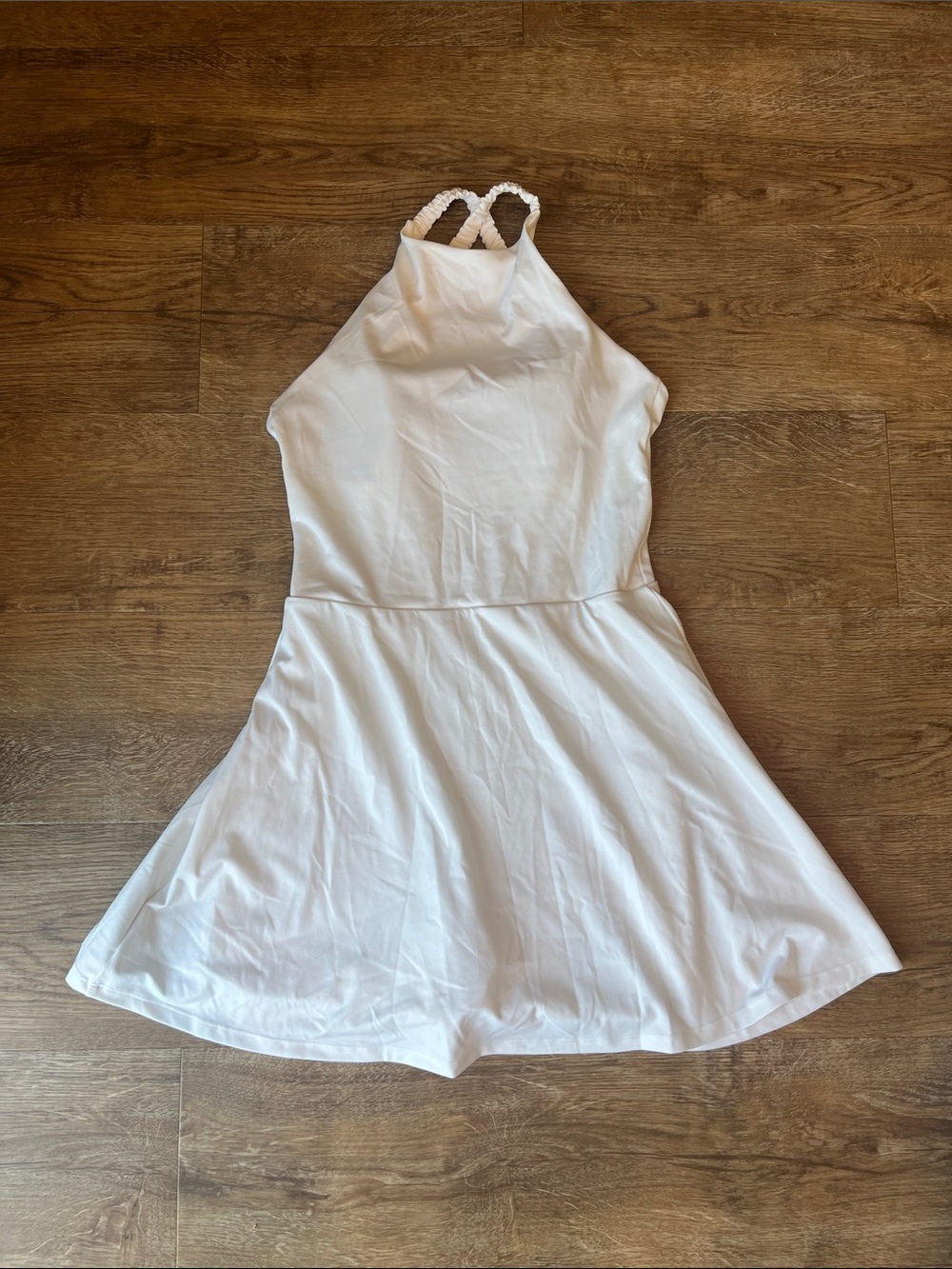 Target White Active Halter Dress with Scrunched Straps